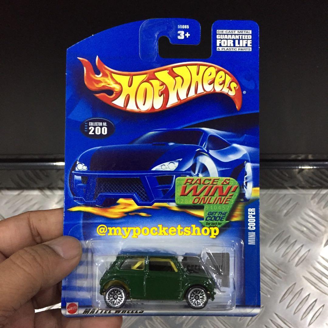 Hot Wheels MINI COOPER - Dark Green Lace Wheels / 2002 Hotwheels Code ...