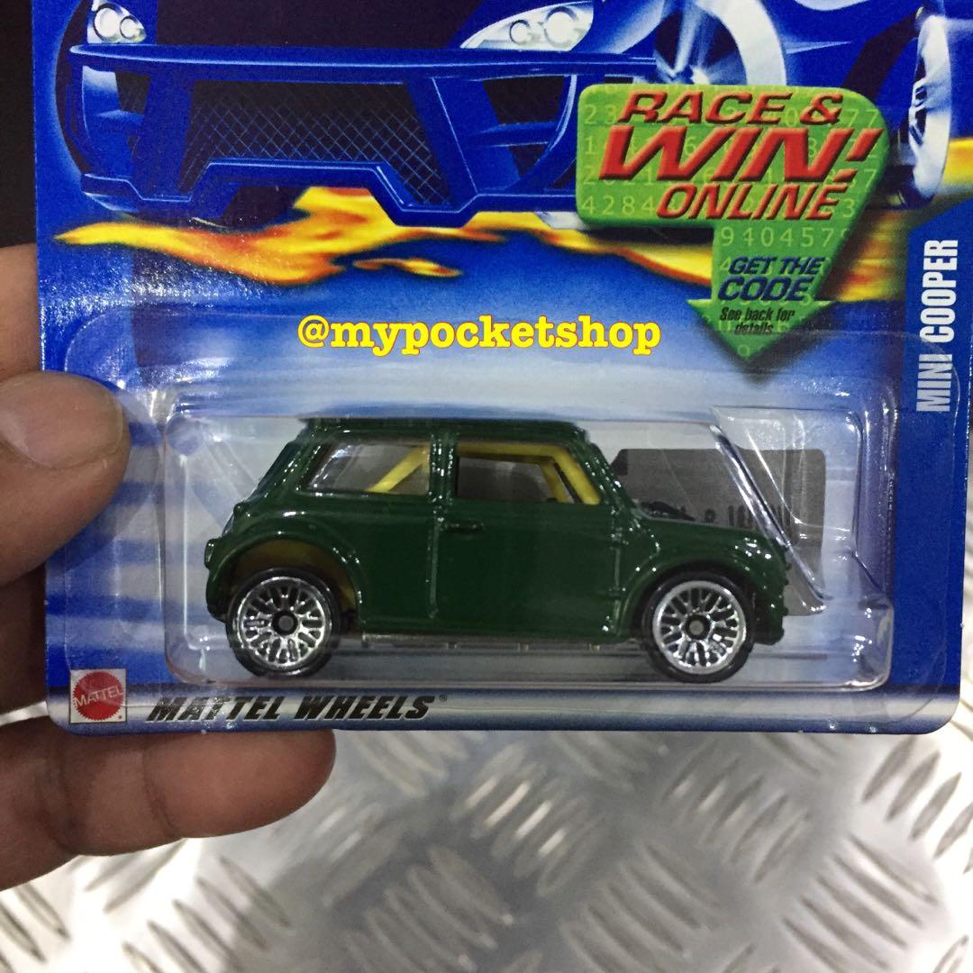 Hot Wheels MINI COOPER - Dark Green Lace Wheels / 2002 Hotwheels Code ...