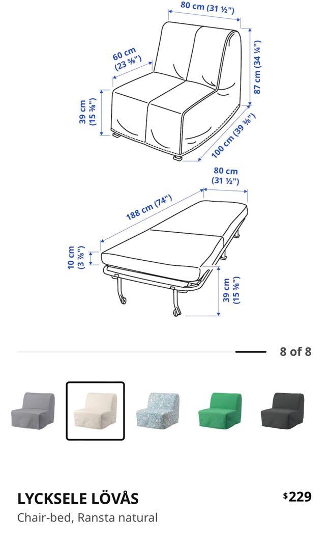 IKEA Foldable Sofa Bed, Furniture & Home Living, Furniture, Sofas on Carousell