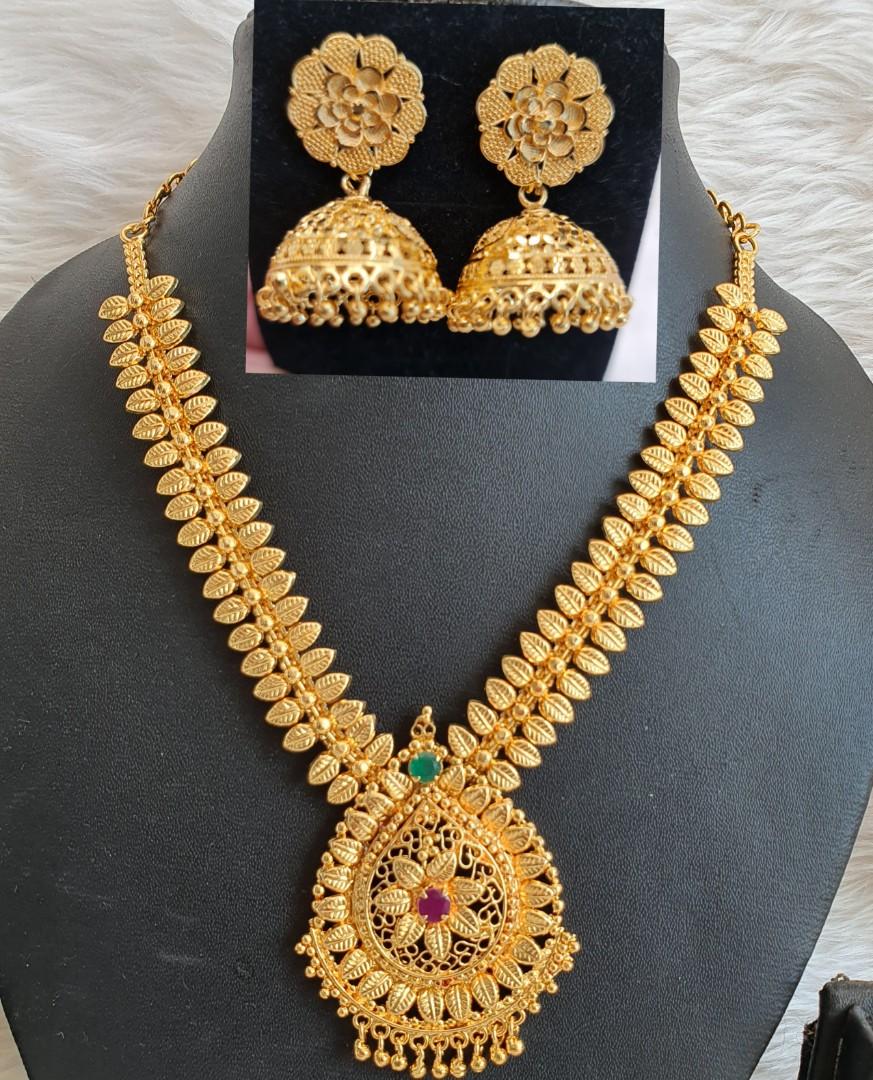 Gold covering necklace set 2025