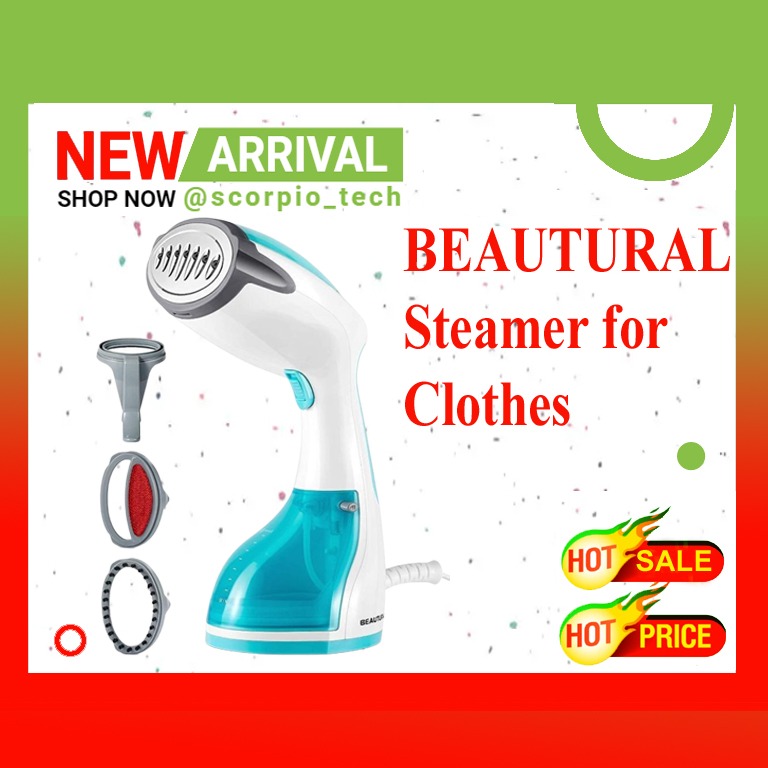 {J1} JD208 BEAUTURAL Steamer for Clothes, Portable Handheld Garment