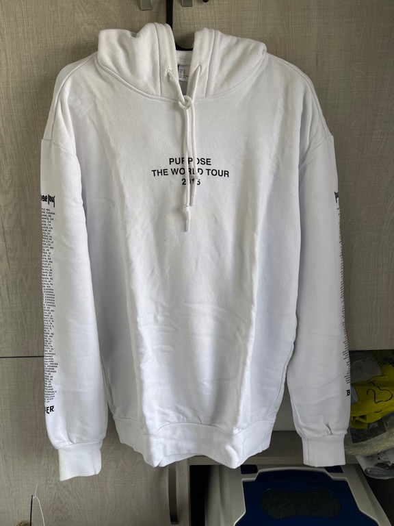 Purpose tour hoodie hotsell white
