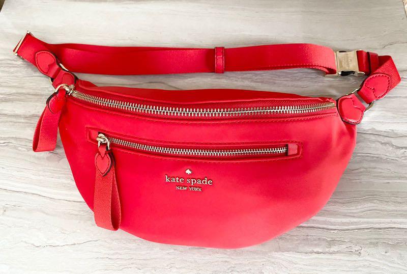 Kate Spade Waist Bag Red, Barang Mewah, Tas & Dompet di Carousell