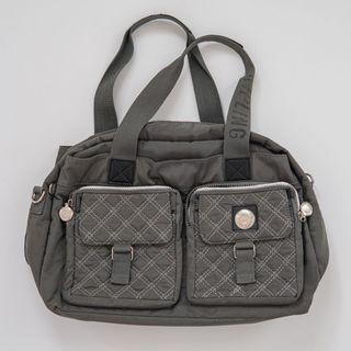 kipling gray travel/baby diaper bag