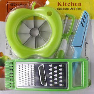 Kitchen Peeler Set Knife Grater Apple Slicer Peeler 4 in 1 Kitchen Tools