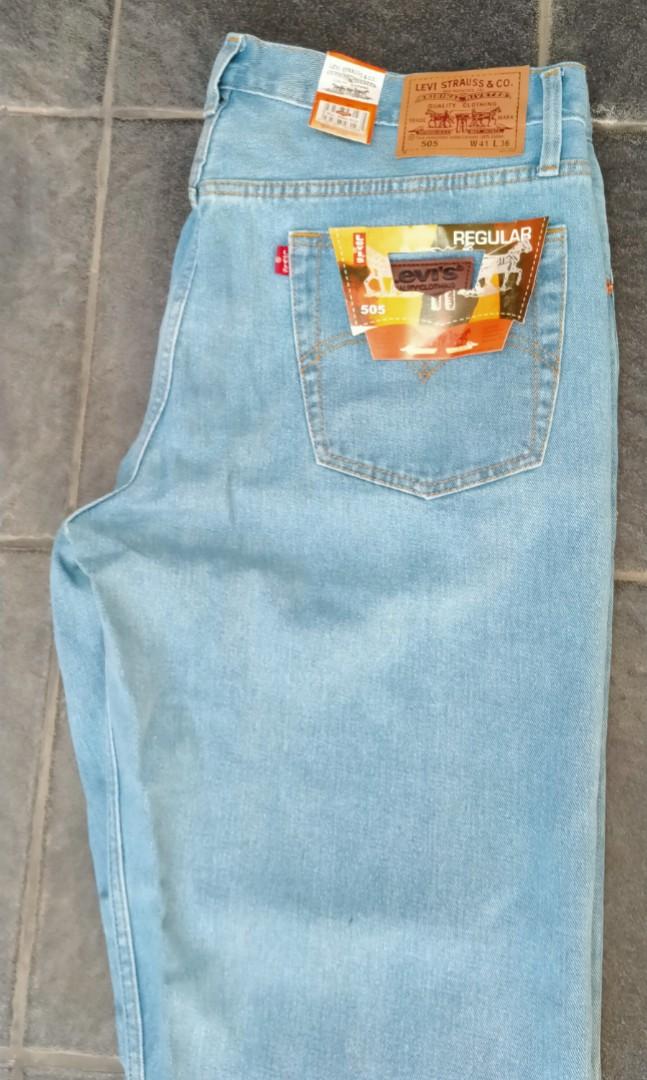 Levi's 505 jeans, Fesyen Pria, Pakaian 