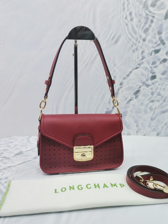 LONGCHAMP CALFSKIN LEATHER TWO WAY BAG, Luxury, Bags & Wallets on Carousell
