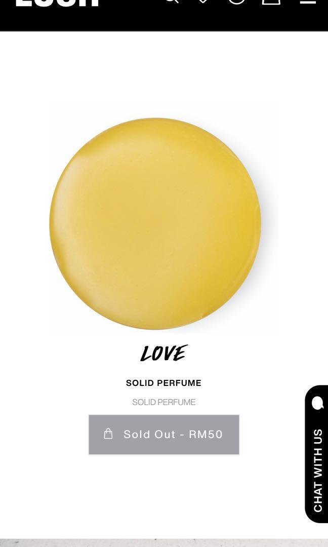 Lush love solid perfume