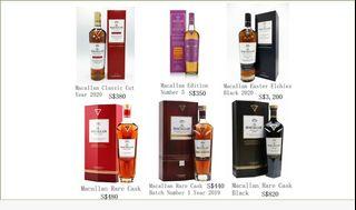 Macallan Whiskey Limited Editions