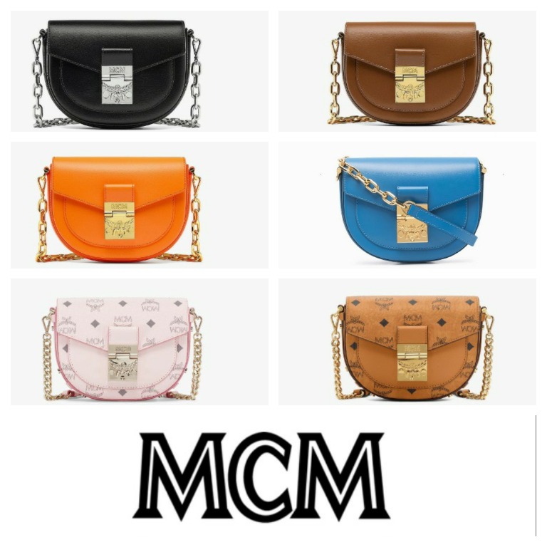 MCM Black & Vallarta Blue Color-Splash Logo Small Crossbody Bag, Best  Price and Reviews