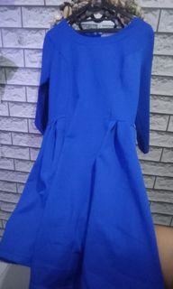 Midi dress blue biru
