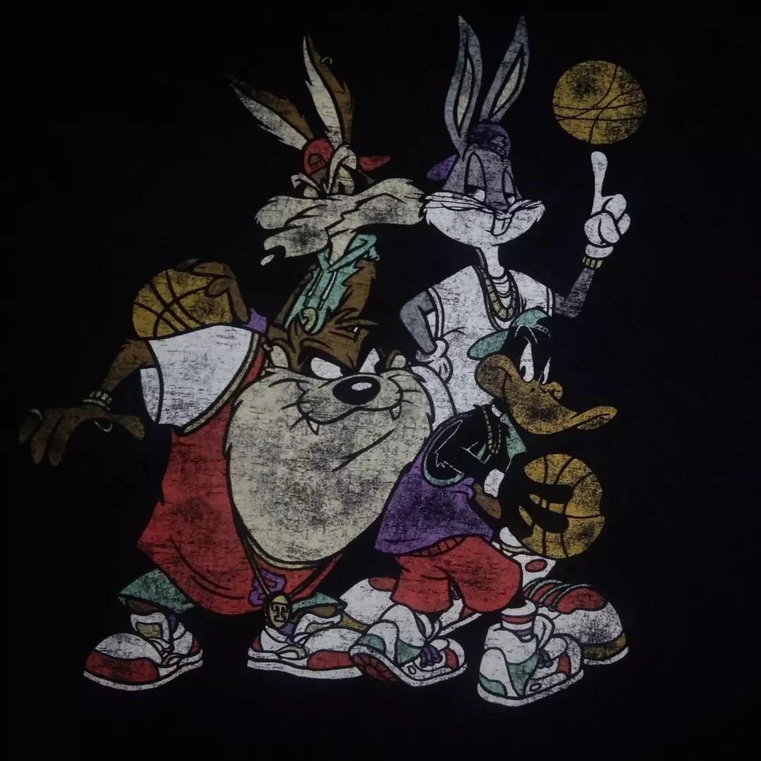 NBA Hip Hop Looney Tunes tshirt cartoon retro taz