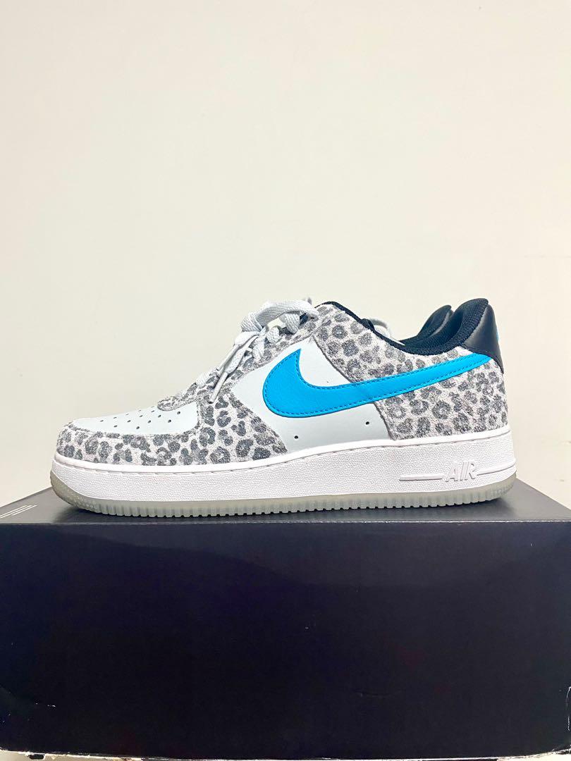 NEW Nike Air Force 1 Blue Leopard Ice Men s Fashion Footwear