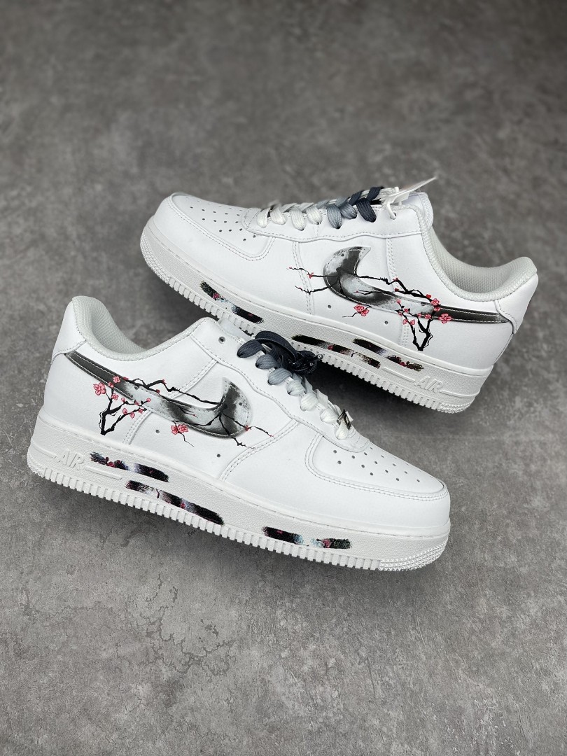 White Swoosh Bite Af1 Nike Air Force 07 LV8