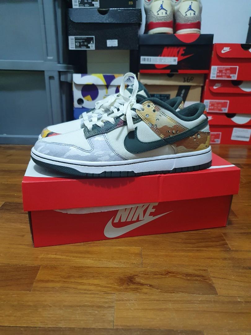 Nike Camo Dunk White Low SE US 9 UK 8 Men s Fashion Footwear