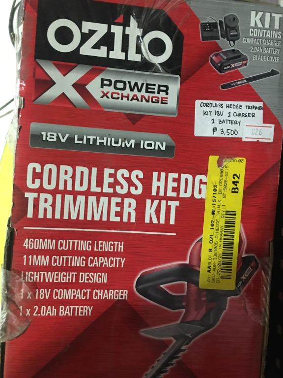 Ozito Cordless Hedge Trimmer Kit (Category: Grass Mowers & Trimmers) located in Muntinlupa City. Submitted by aussie.surplustore (Listing ID 1161297822, Image 3). Description: Ozito Cordless Hedge Trimmer Kit Price: 3,500 📌 Items are from Australia SURPLUS/USED or MALL PULL OUT Tested and Working 📍MODE OF PAYMENT: GCash or Bank Transfer NO COD TRANSACTION Payment first only. .