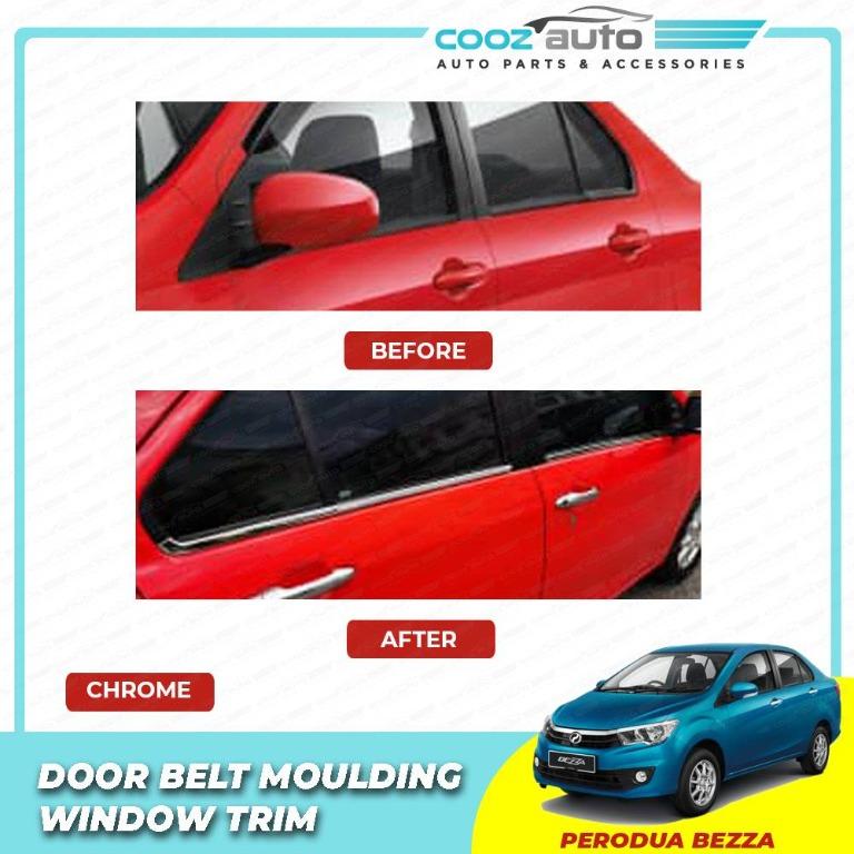 Perodua Bezza Window Trim Chrome Lining Door Belt Moulding Auto Accessories On Carousell