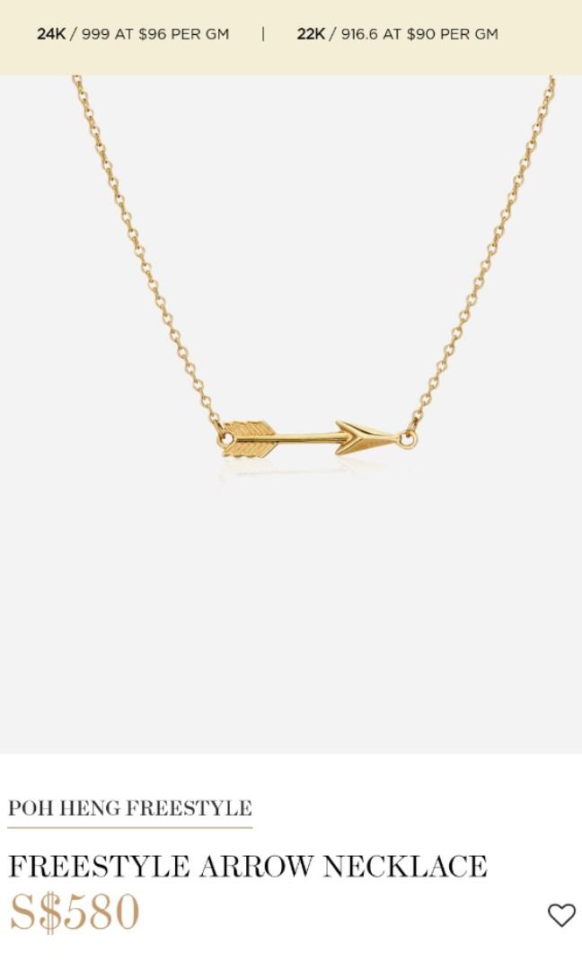 Gold cheap arrow necklace
