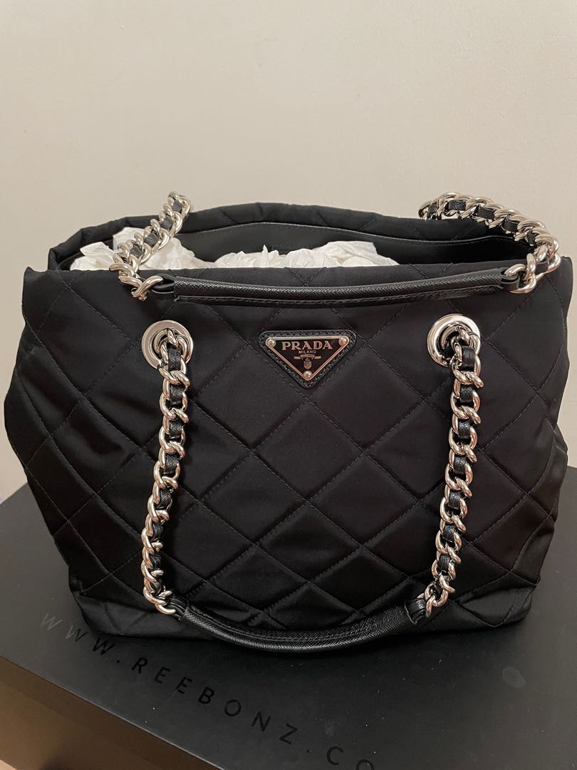 Prada Tessuto Impuntu Tote Bag, Luxury, Bags & Wallets on Carousell
