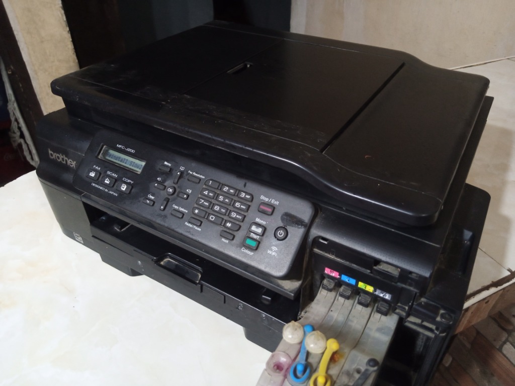 PRINTER BROTHER MFCJ200 with power CISS, Computers & Tech, Printers