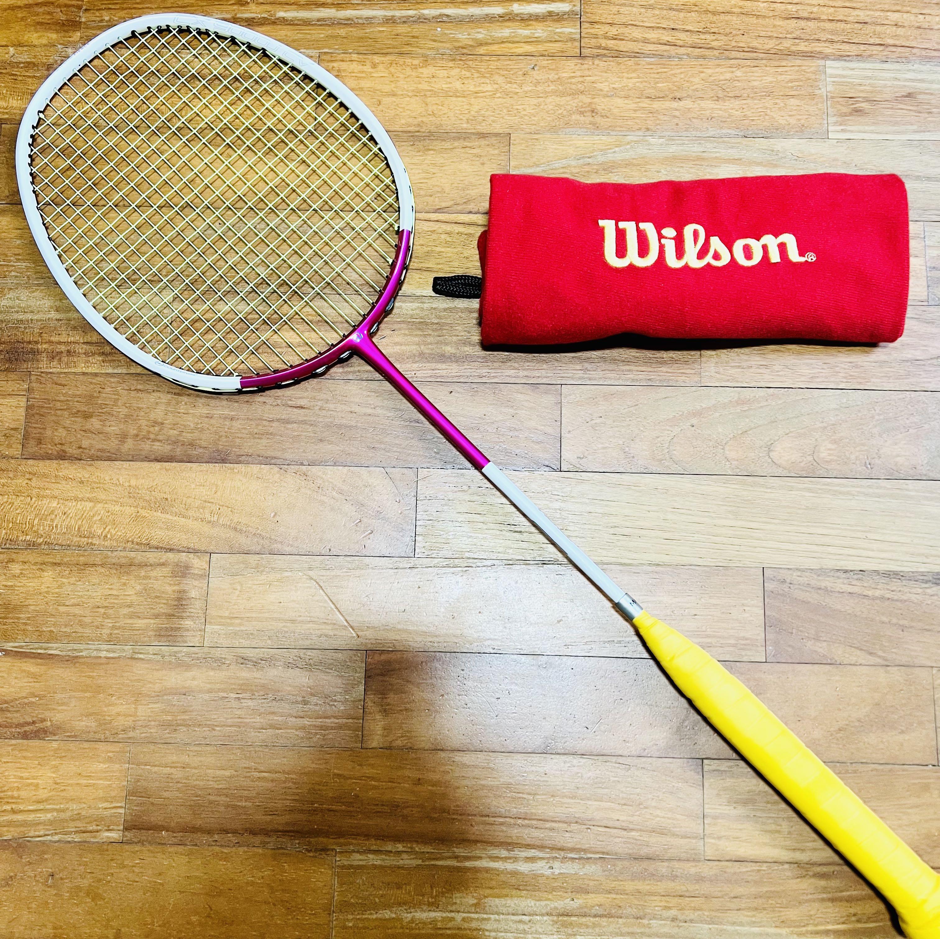 Pristine Condition Wilson Fierce CX9000J Badminton Racket strung with Li  Ning no1 Boost Badminton String