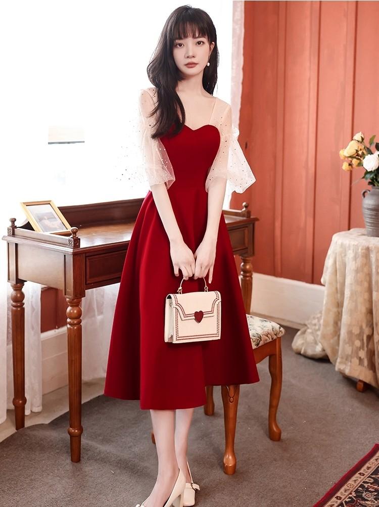 Red dress for dinner sale