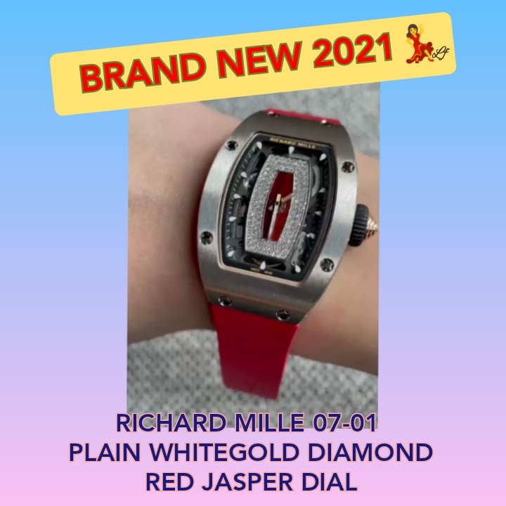 RICHARD MILLE PLAIN WHITEGOLD RED 