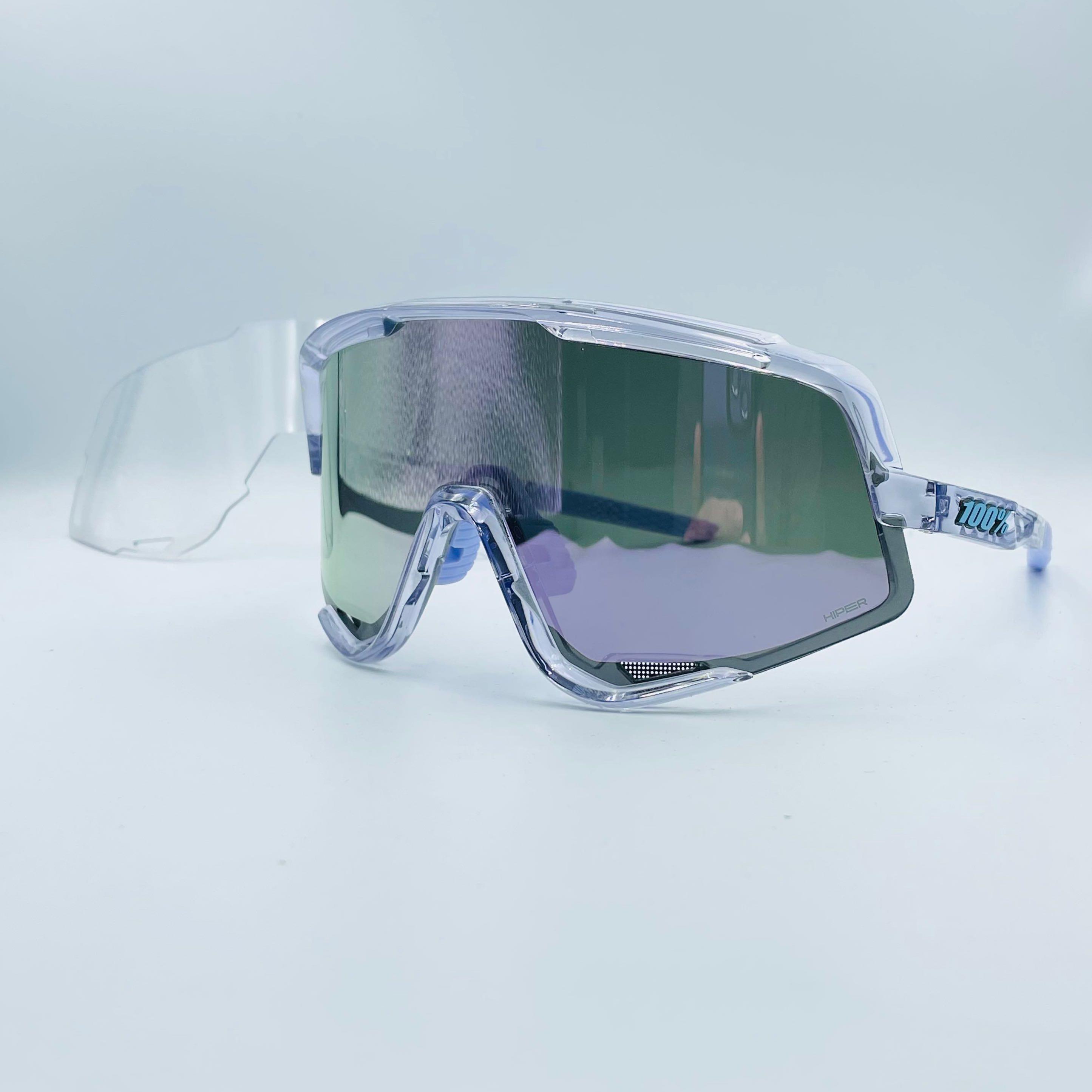 100% Percent S2 Sunglasses Polished Translucent Grey HIPER Silver Mirror Lens 