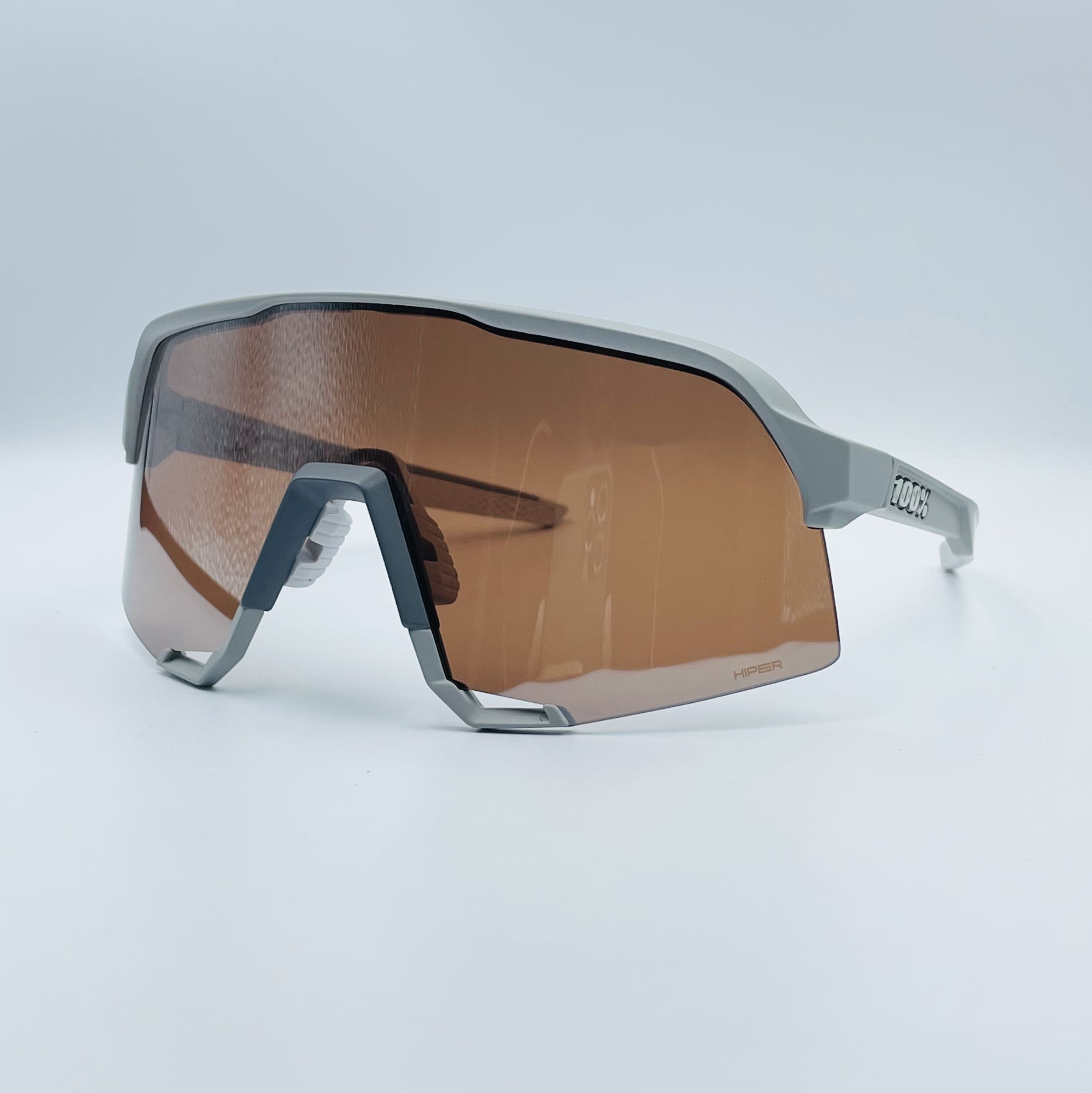 Ride 100% S3 Soft Tact Stone Grey HiPER Crimson Silver Mirror