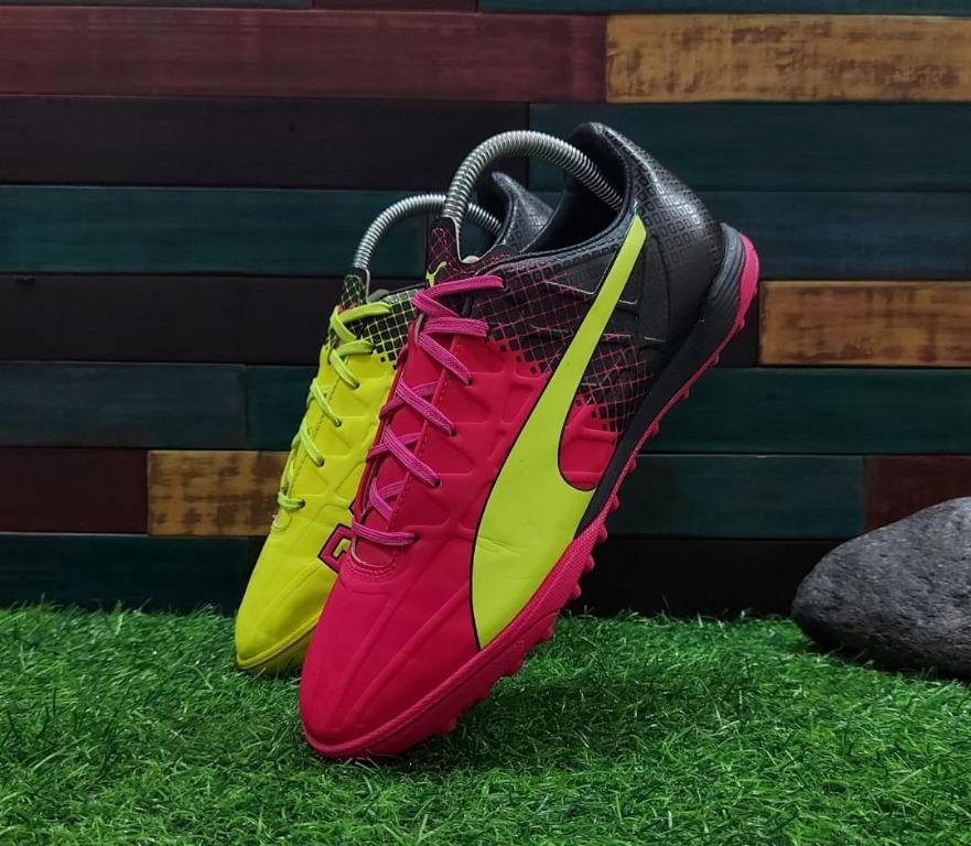 puma yellow and pink shoes