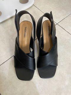 ShoesLabel Black Block Heels 7cm