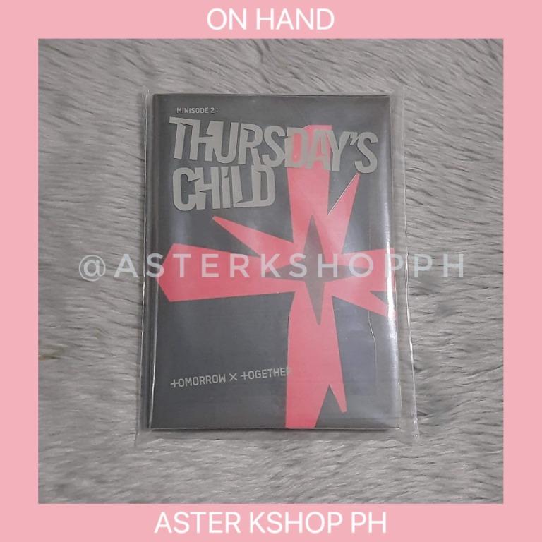 TXT - Minisode 2: Thursday's Child (Category: K-Wave Merchandise) located in Taguig. Submitted by asterkshopph (Listing ID 1161384368, Image 2). Description: 🌸 On hand and sealed. 🌸 INCLUSIONS: - CD - Photobook - Lyric Card Set - Photocard - Sticker - Postcard - Lenticular Card - Logo Paper Toy.