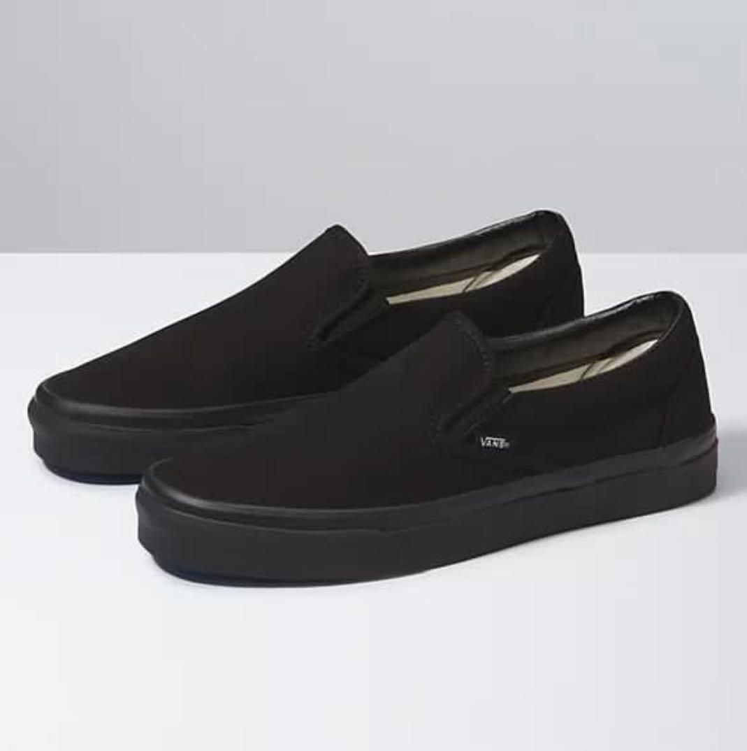 All black slip best sale on vans near me