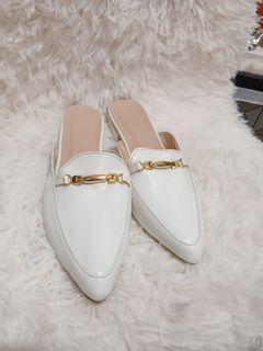 White mules (half shoes)