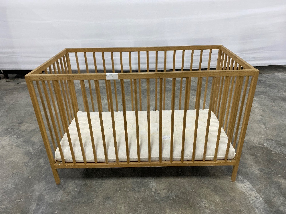 Wooden Baby Cot / Katil Bayi Kayu, Babies & Kids, Baby Nursery & Kids ...