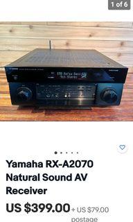 Yamaha RX A2070 AV Receiver 9.2ch with 11.2 processing Atmos