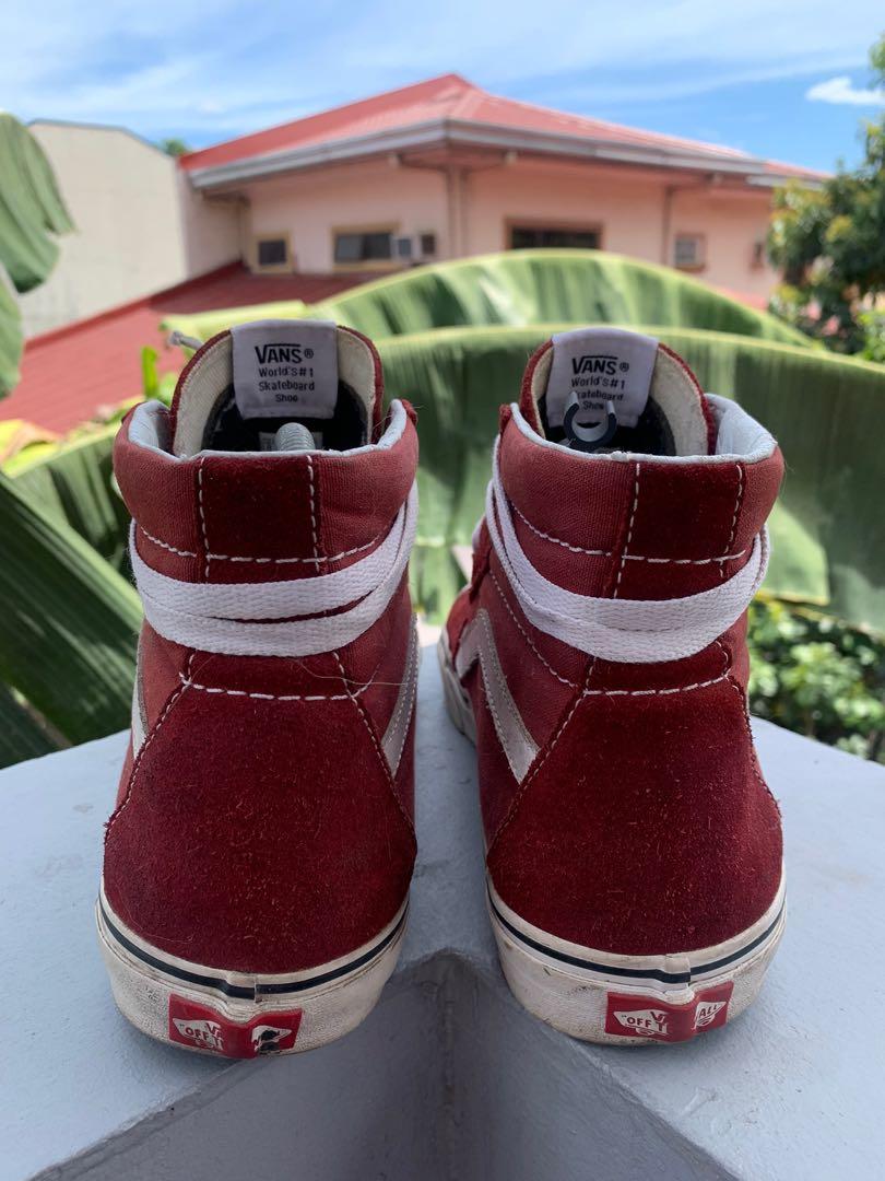 Maroon sale authentic vans