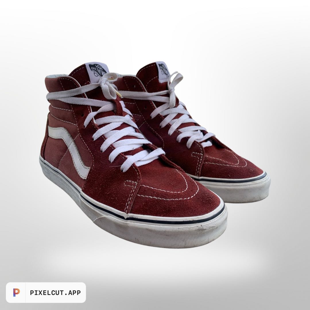 Authentic Vans High Cut Maroon Burgandy