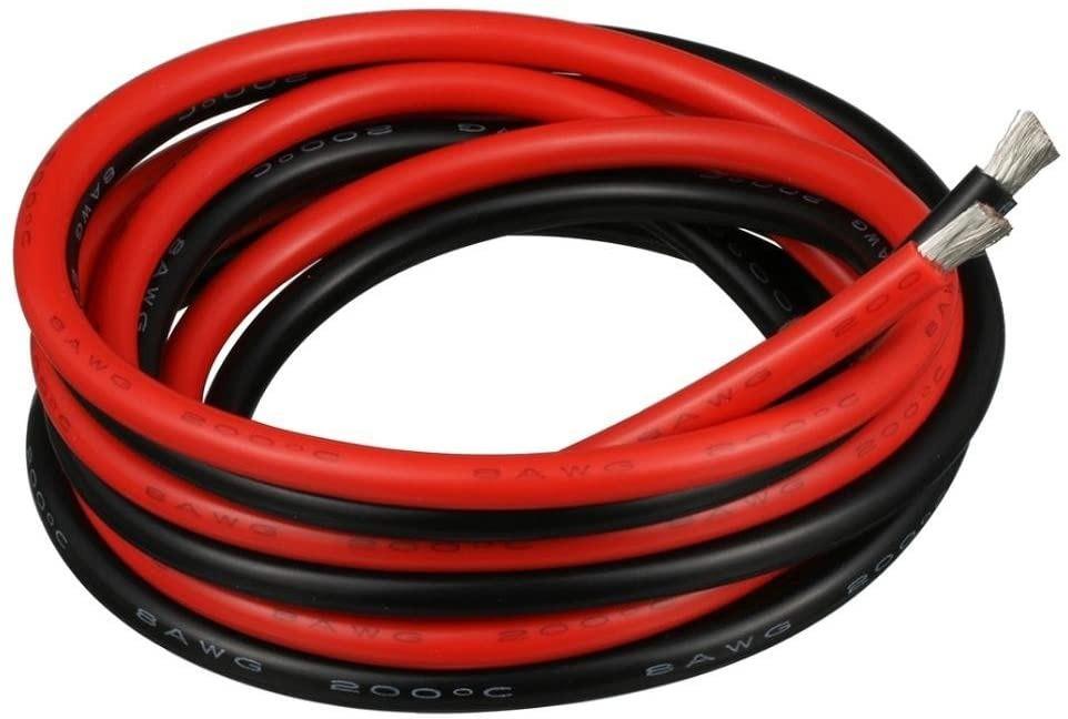 BNTECHGO 10 Gauge Silicone Rubber Wire Feet 5 FT Black and Red 600v 200 Deg High for sale online 