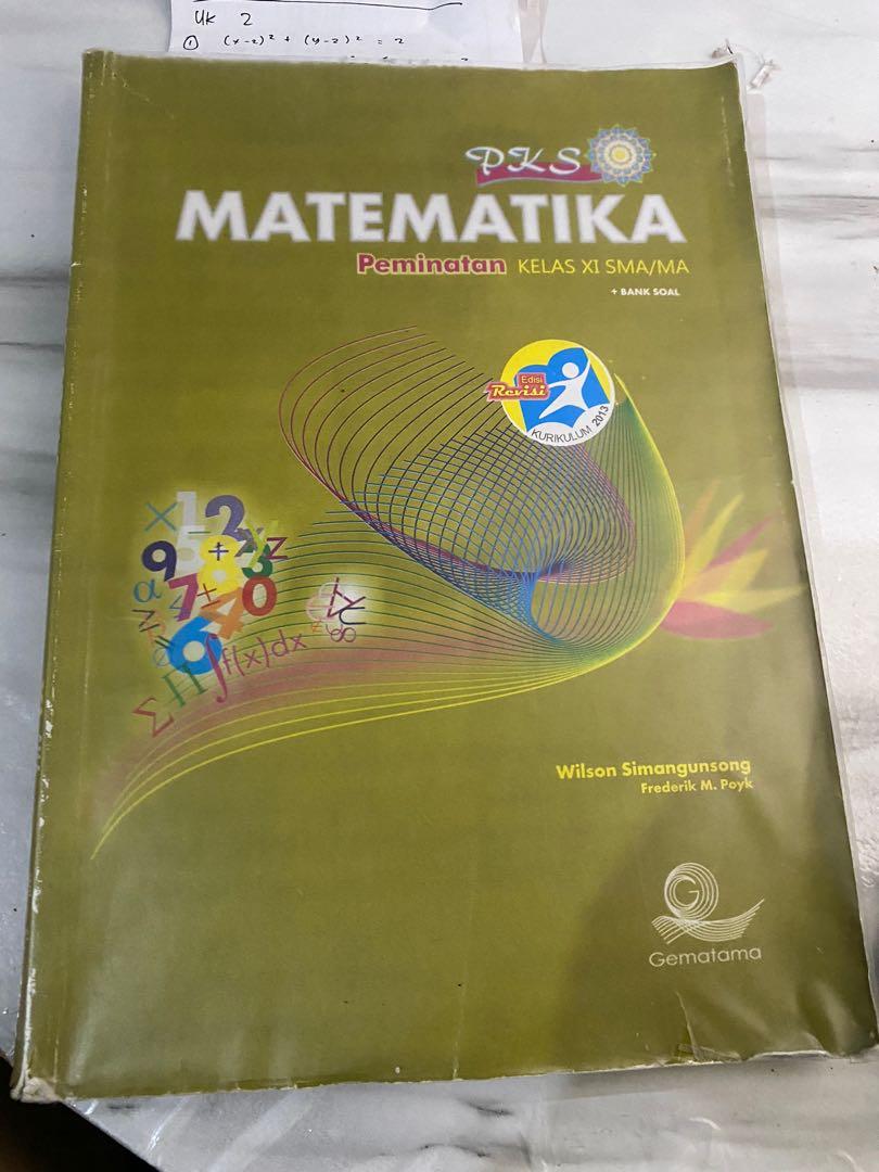 Buku Mtk Matematika Peminatan Kelas Xi 11 Buku Alat Tulis Buku Di Carousell