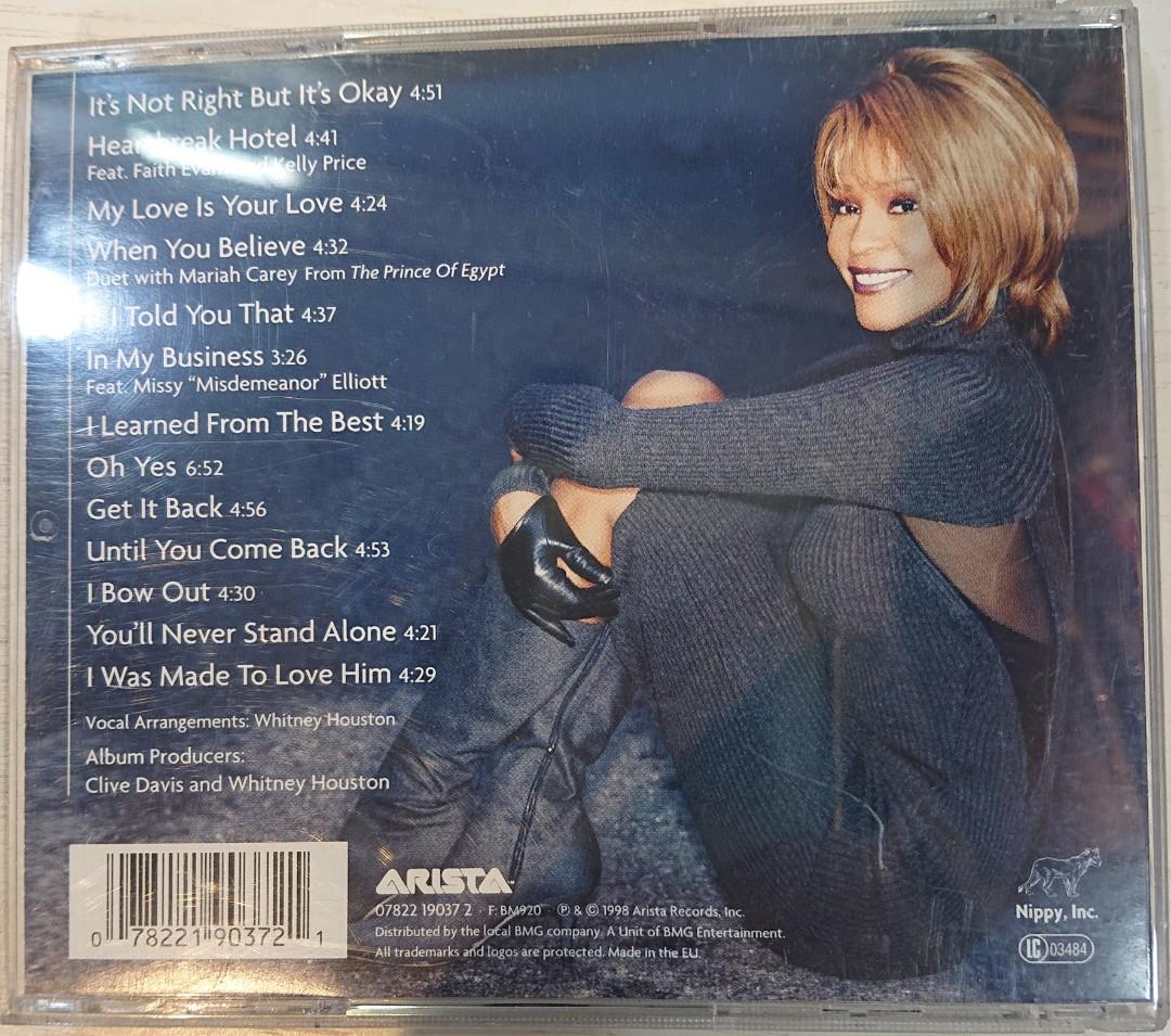 Cd Whitney Houston my love is your love, 興趣及遊戲, 音樂樂器