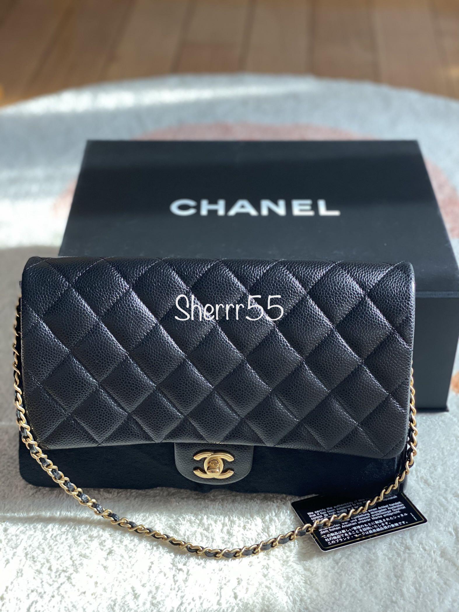 Chanel Clutch with Chain Caviar, Luxury, Bags & Wallets on Carousell