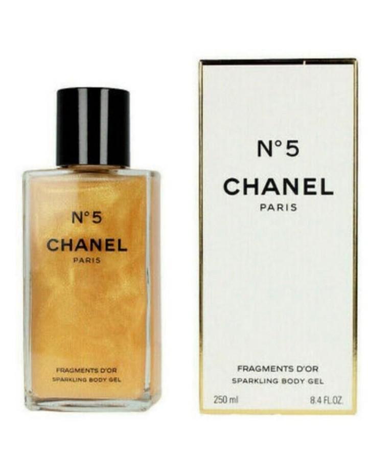 CHANEL NO5 250ML Gold Fragments Sparkling Body Gel, 美容＆個人護理