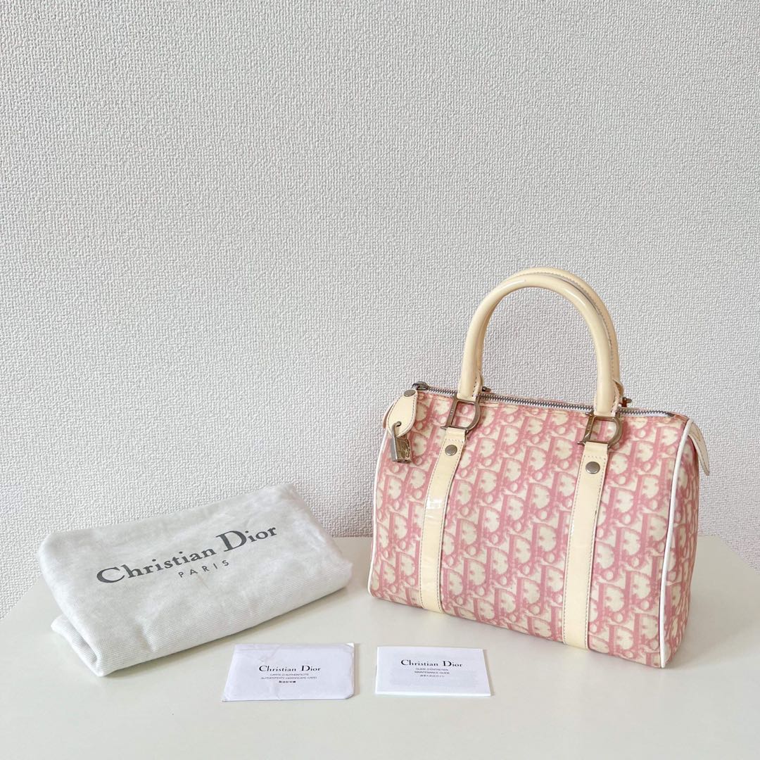 Vintage Dior Pink Trotter Duffle Bag, Luxury, Bags & Wallets on Carousell