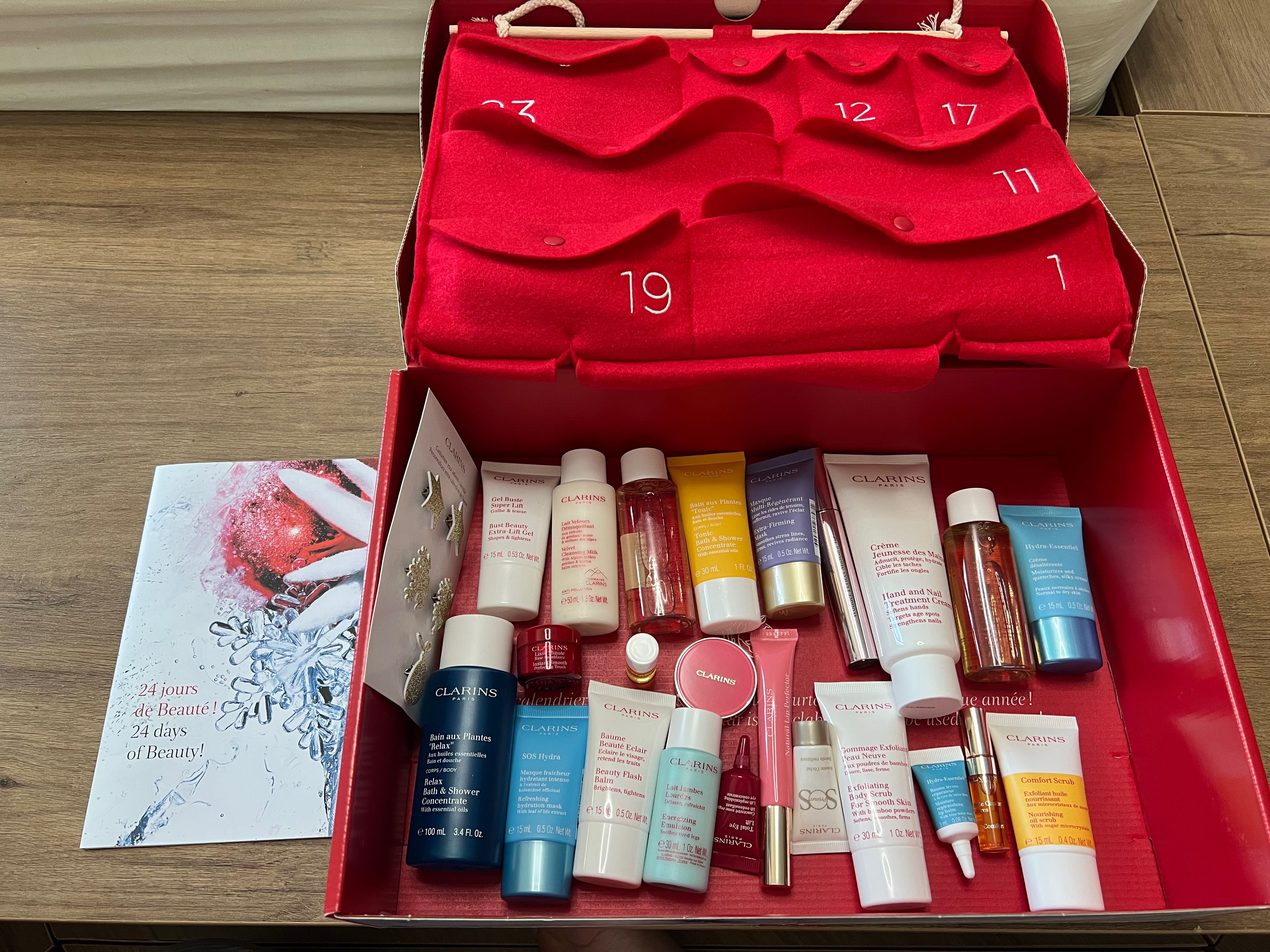 clarins advent calendar 2021, 美容＆化妝品, 健康及美容 皮膚護理, 面部 面部護理 Carousell