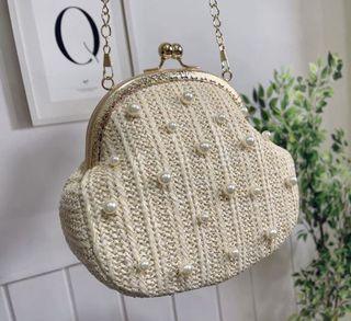 Classic pearl kisslock bag
