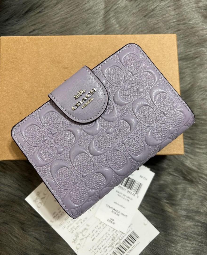 lilac coach wallet