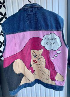 Denim waistcoat oversized