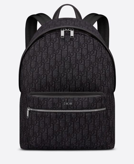 Dior Rider Backpack Black Dior Oblique Jacquard, Men's Fashion, Bags ...