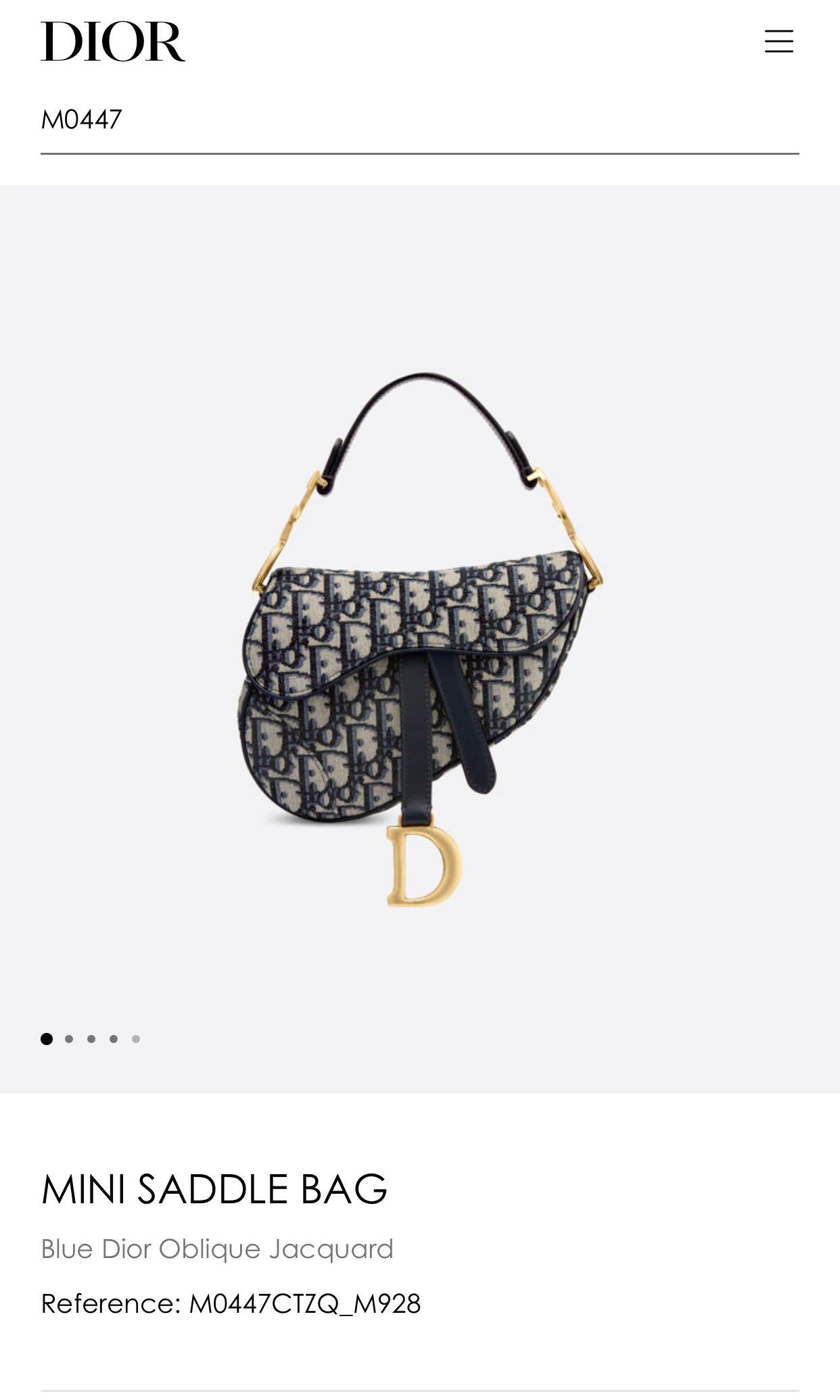 Dior saddle bag mini, Women's Fashion, Bags & Wallets, Shoulder Bags on